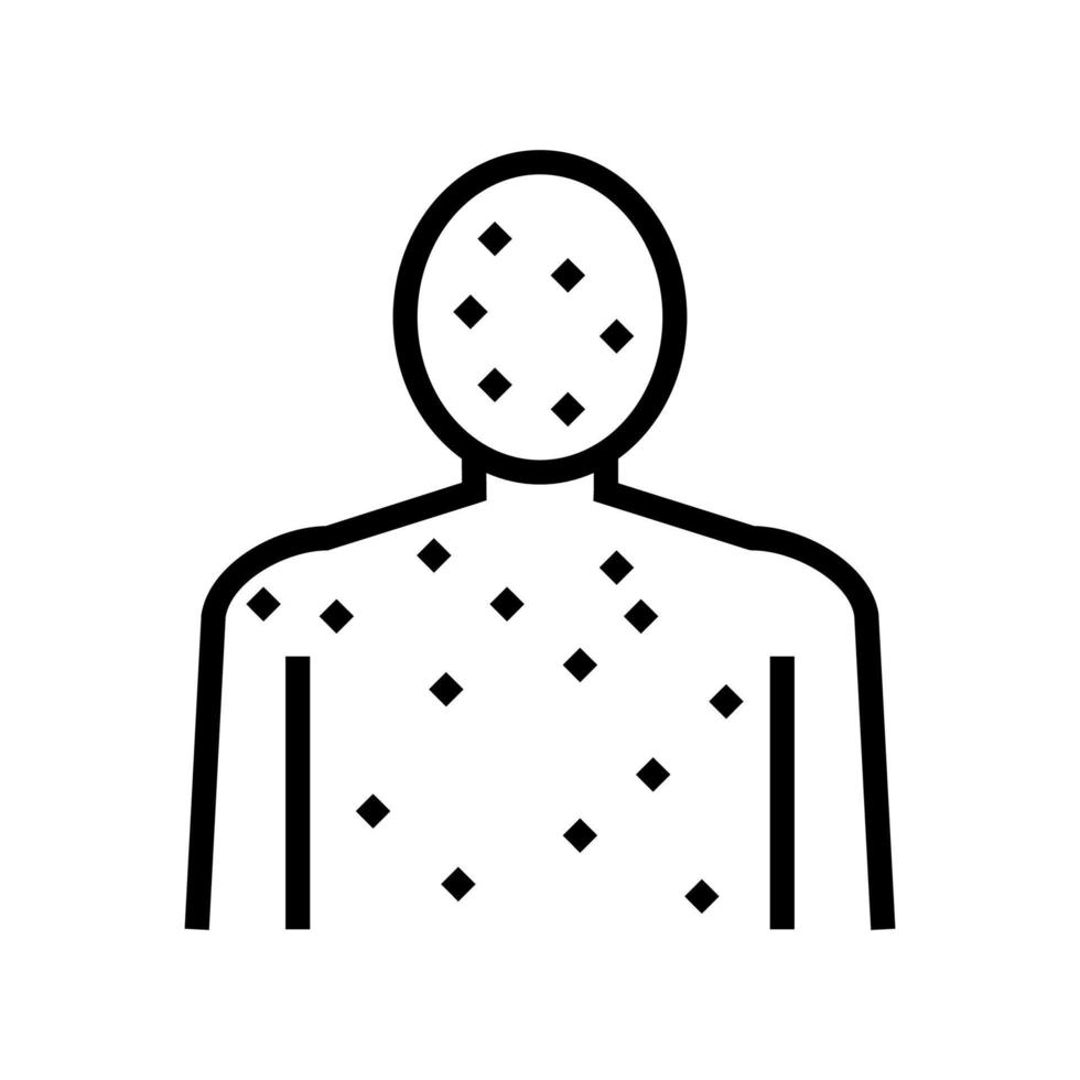 rash full body line icon vector illustration