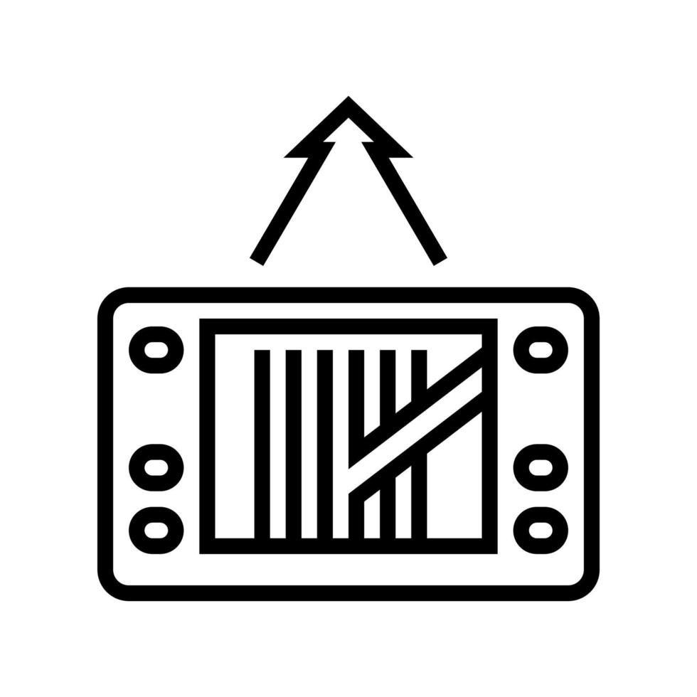 gps navigation device line icon vector illustration