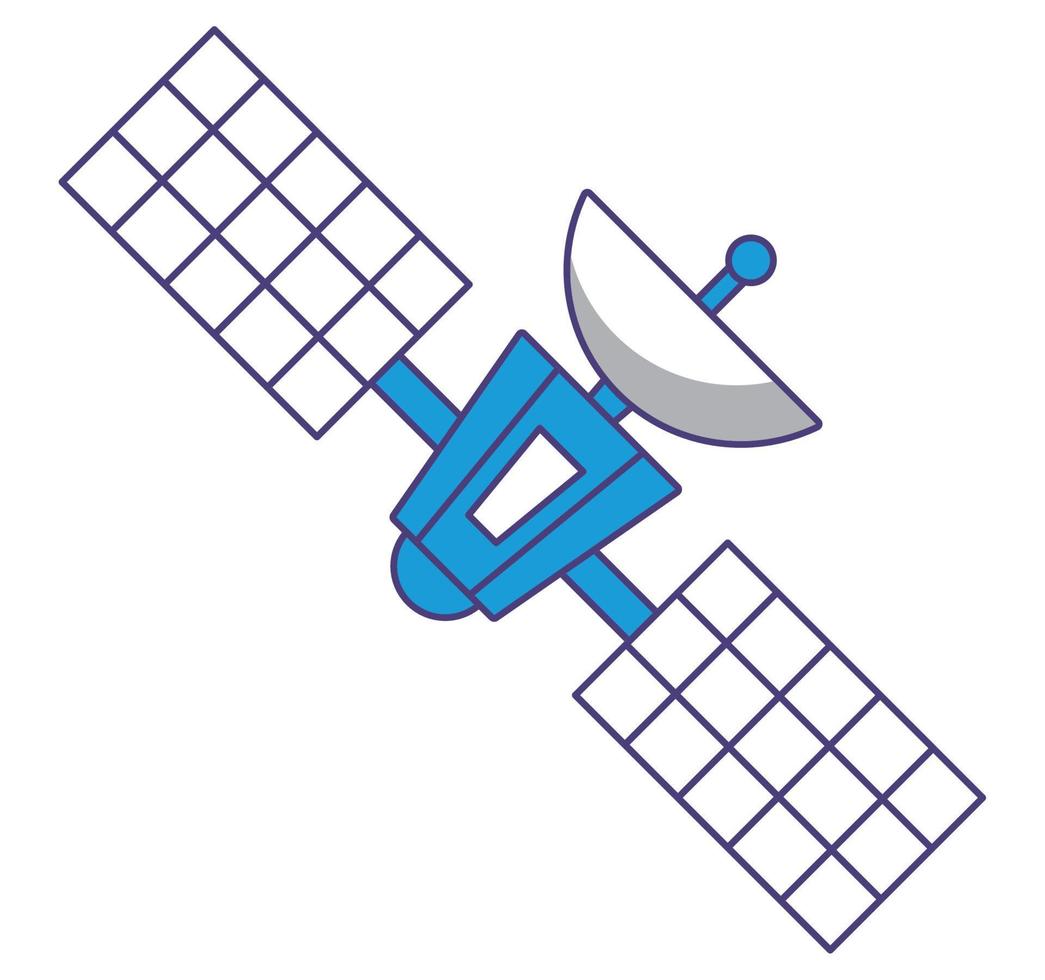 satellite communication space outer vector