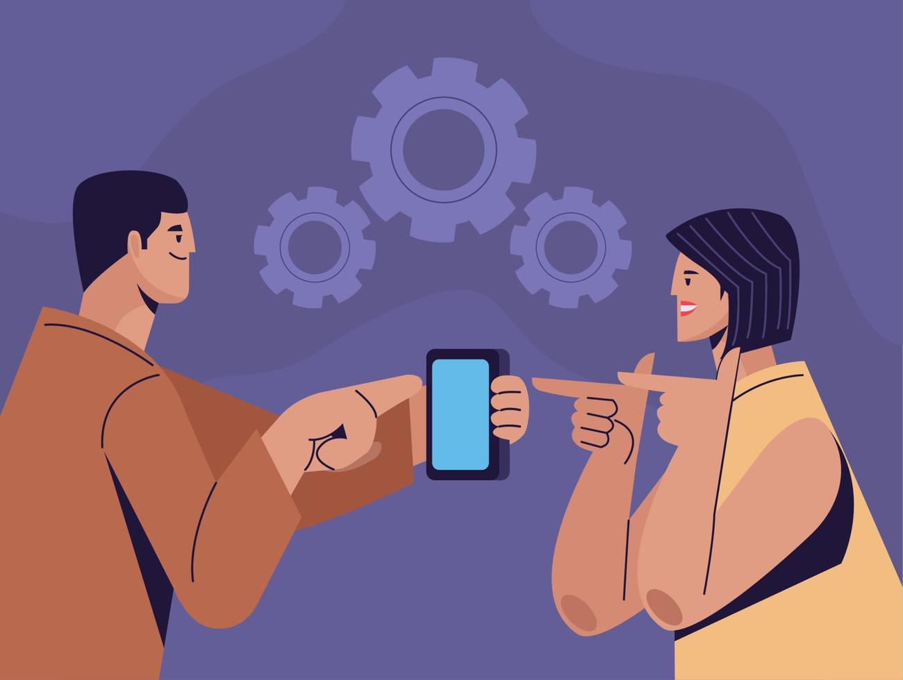 persons indexing with gears vector