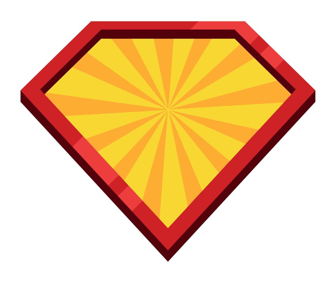 shuperhero shield pop art vector