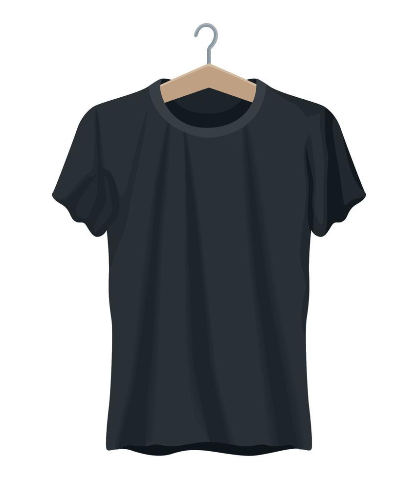 black shirt in clothespin vector