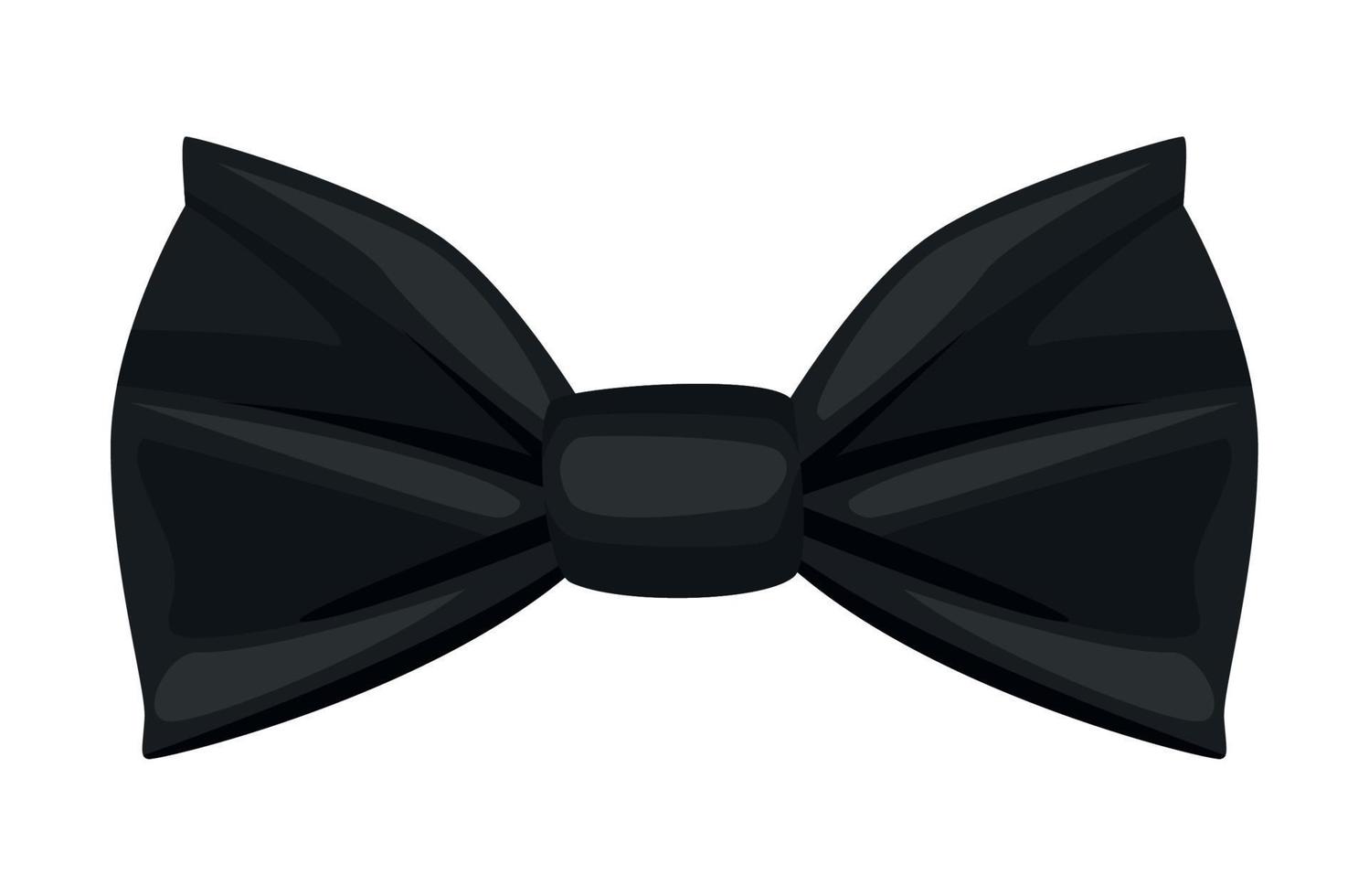 elegante accesorio de corbatín negro vector