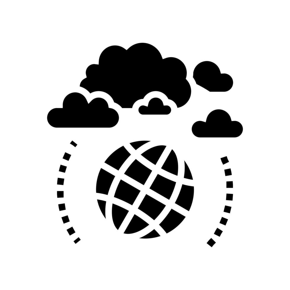 atmosphere ecosystem glyph icon vector illustration