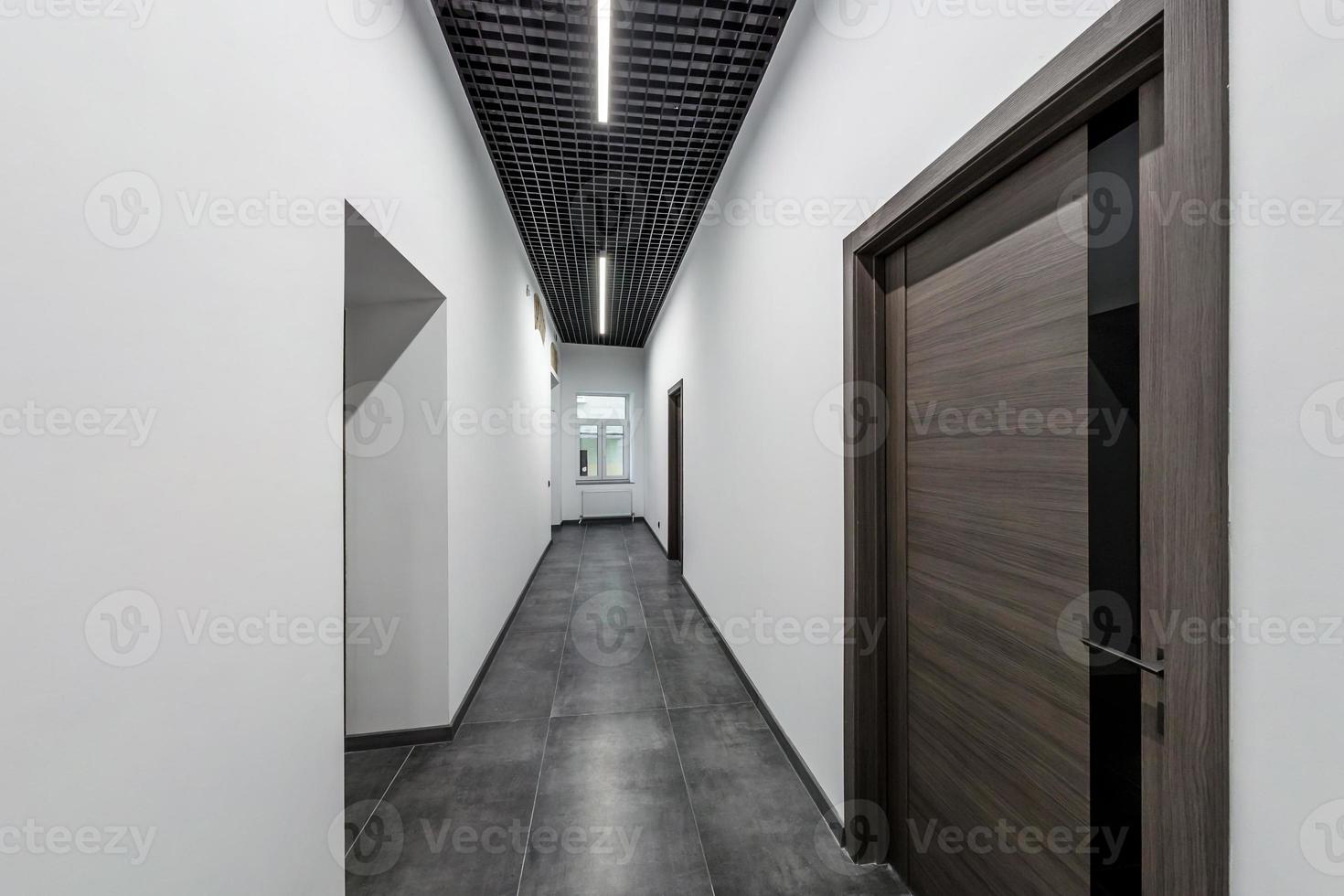 white empty corridor for room office in interior of modern apartments, office or clinic photo