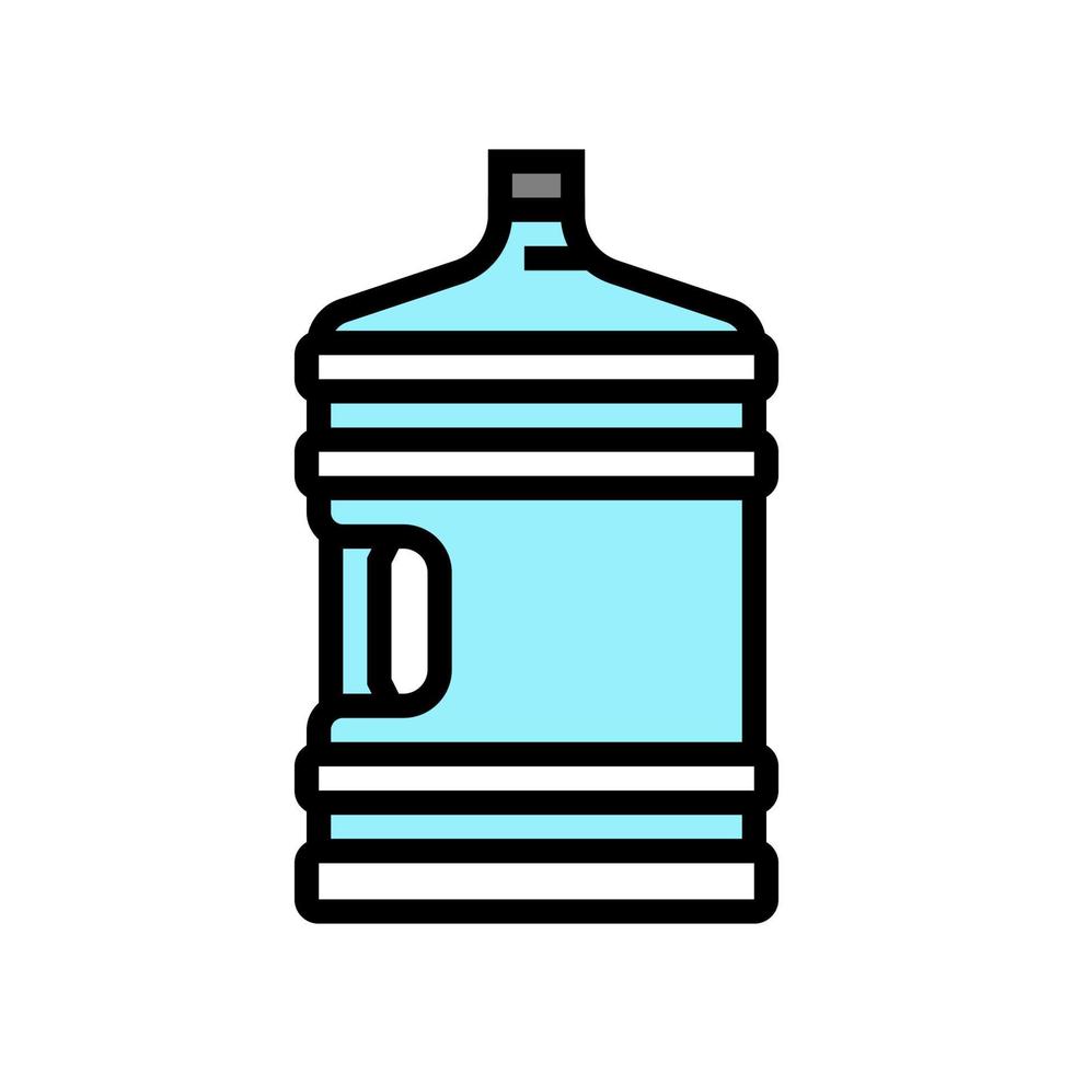 botella de agua para preparar la ilustración de vector de icono de color de café