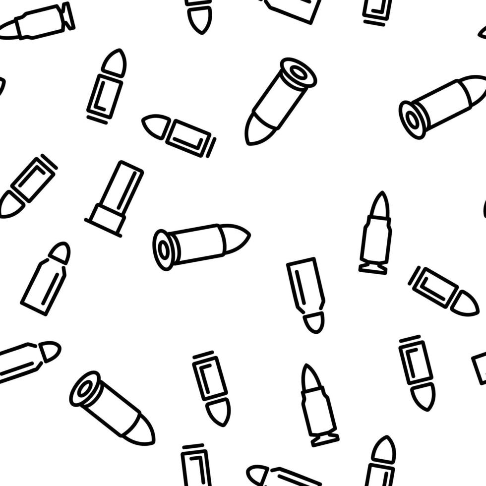 Bullet Ammunition Vector Seamless Pattern