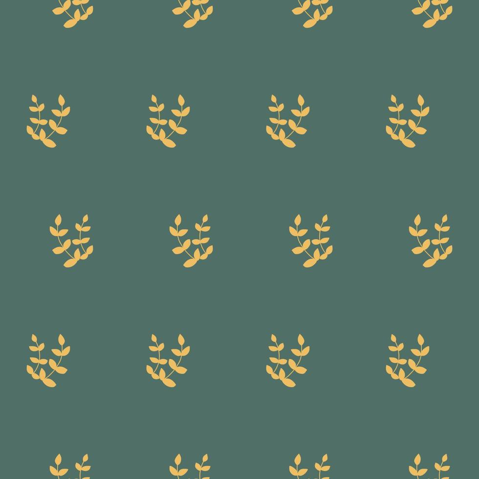 Pattern of golden twigs. Pattern with gold decor for fabrics, wallpapers, textiles. vector