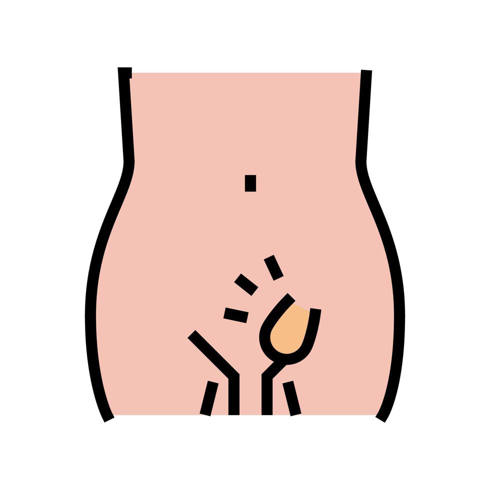 hernia inguinal enfermedad color icono vector ilustración