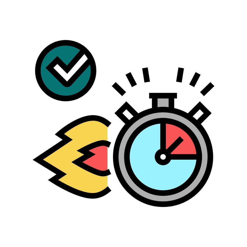 fast delivery service color icon vector illustration