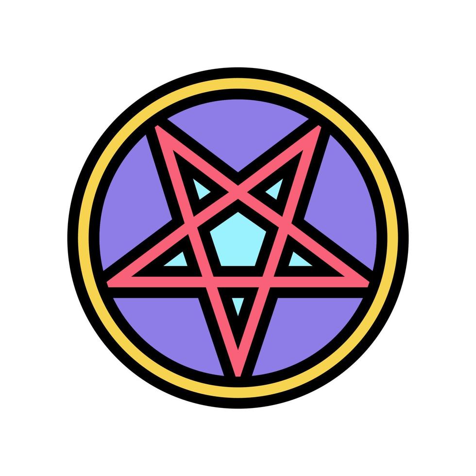 mystical ornament color icon vector illustration