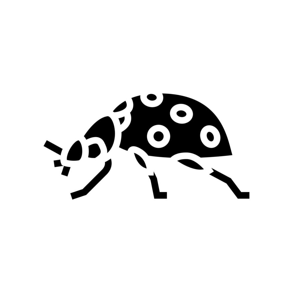 ladybug insect glyph icon vector illustration