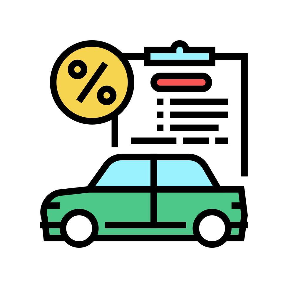 buy car loan color icon vector illustration