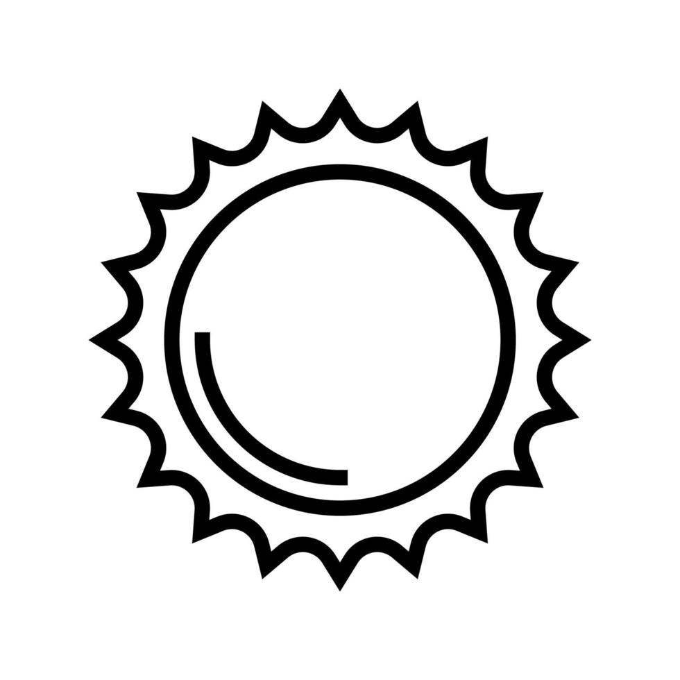 shining sun summer line icon vector illustration