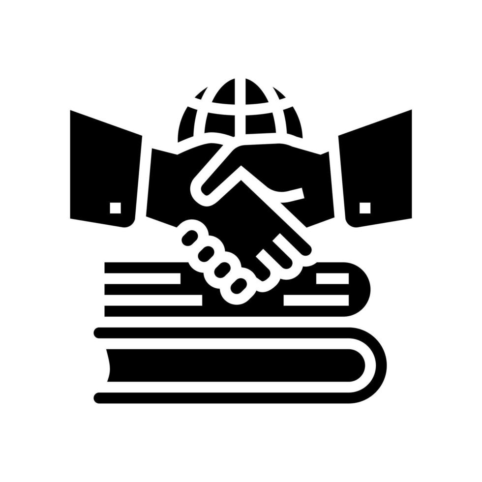 diplomatic history glyph icon vector illustration