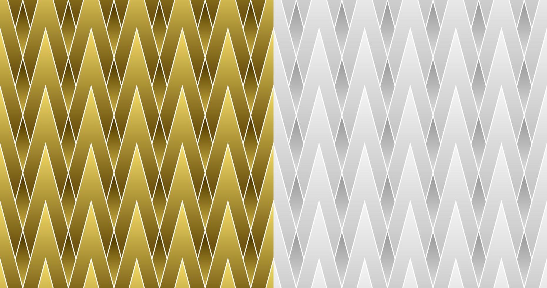 Geometry Diamond Shape Gold And Silver vector