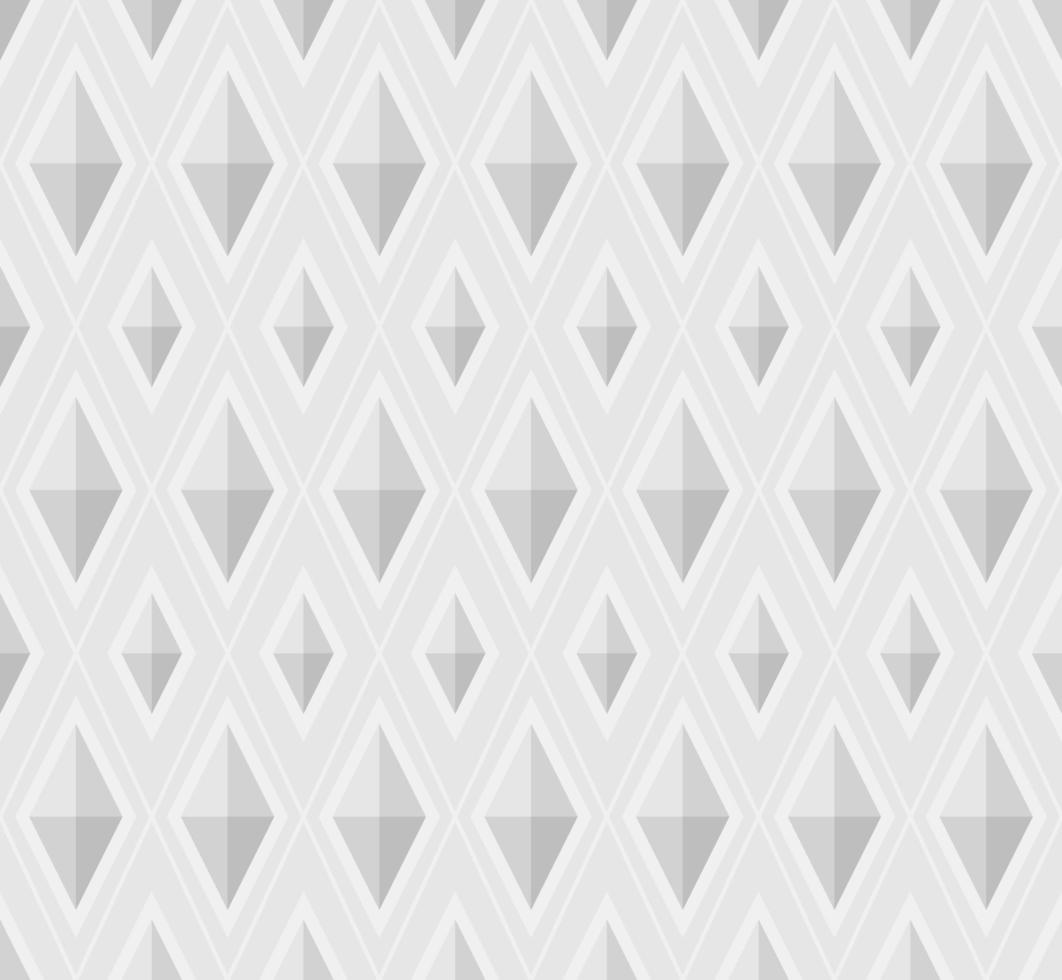 Seamless Diamond Shape Background Pattern White 3D vector
