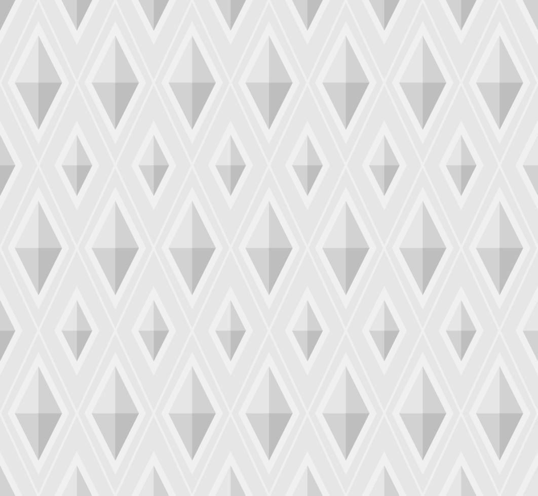 Seamless Diamond Shape Background Pattern White 3D vector