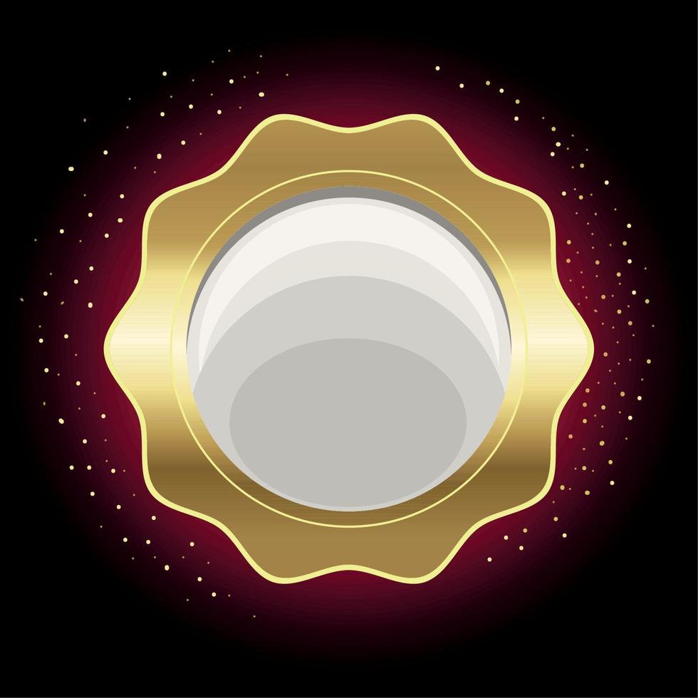 golden lace emblem vector