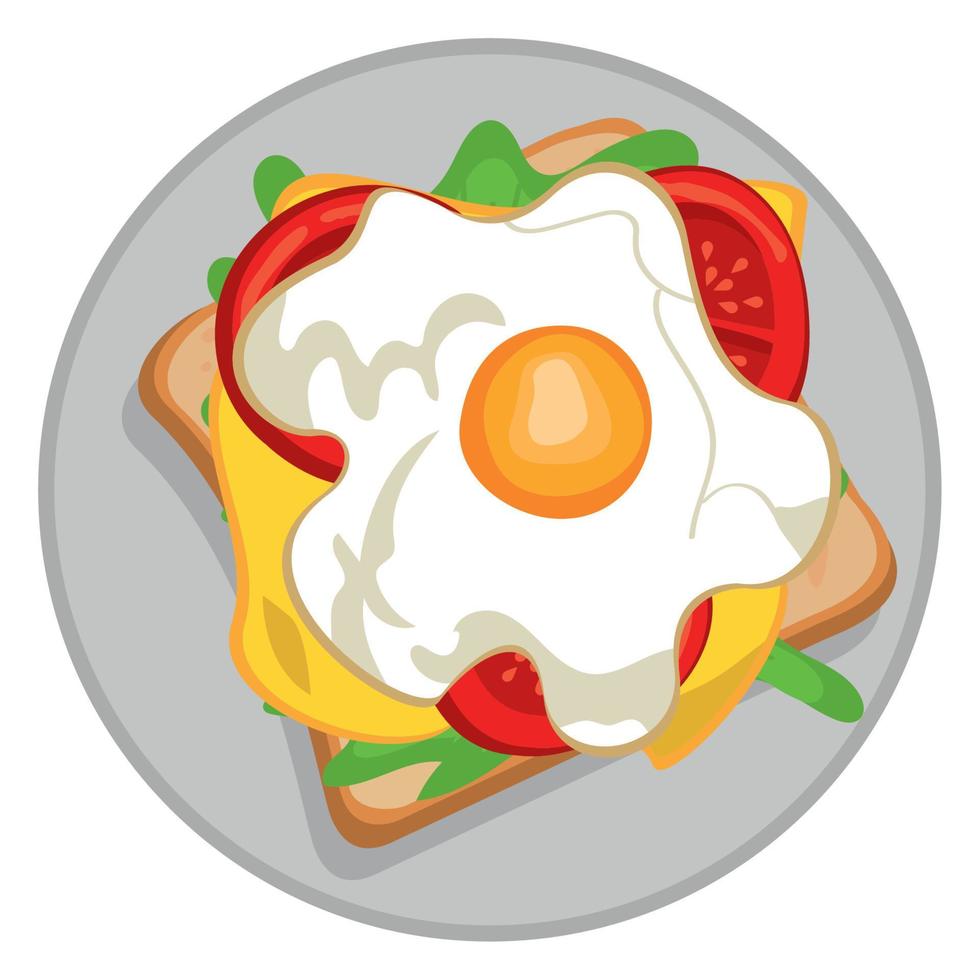 sandwich with egg fried vector