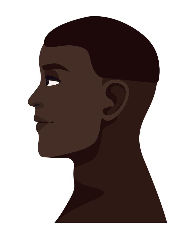afro young man character vector