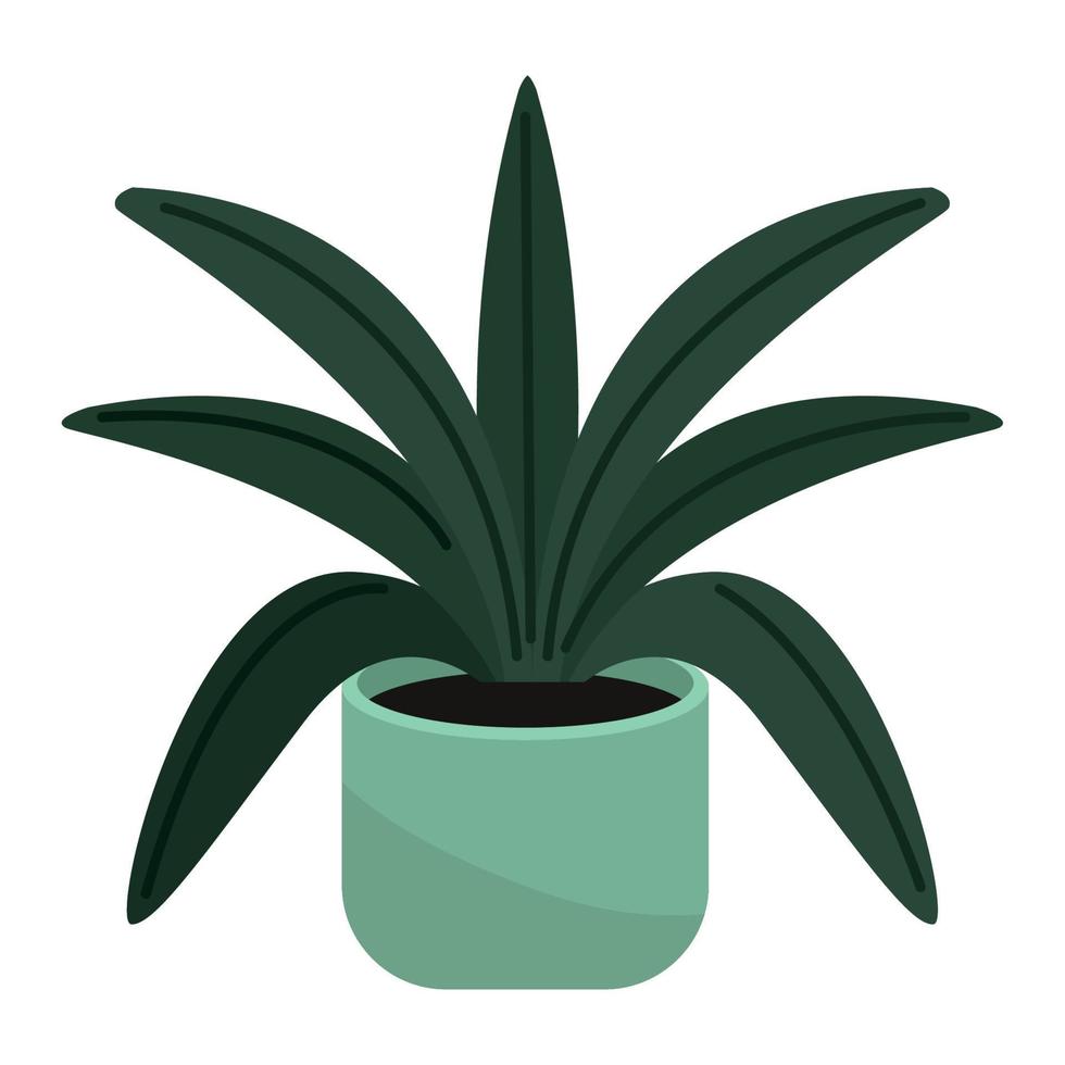 houseplant in green pot vector