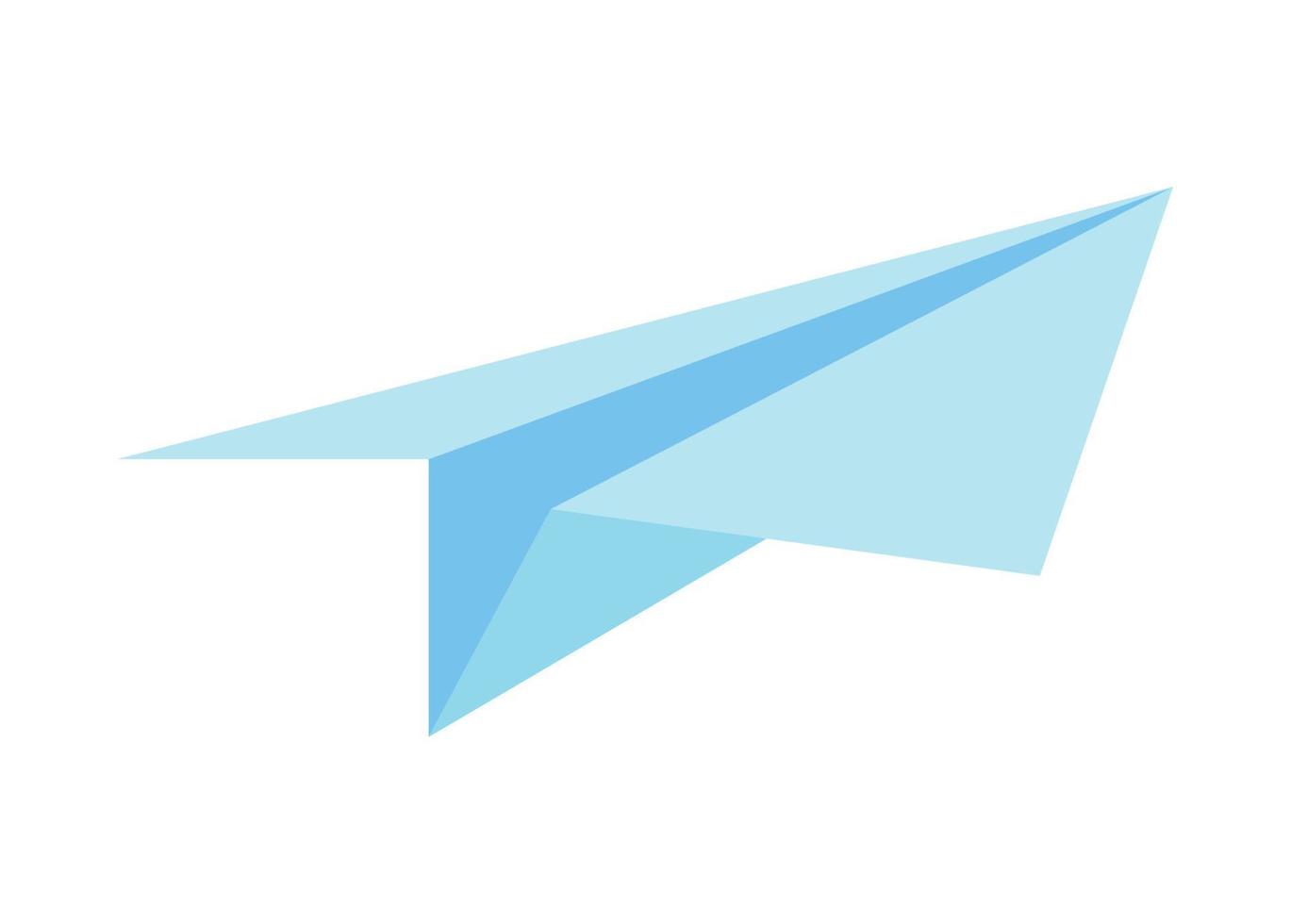 paper airplane flying toy vector