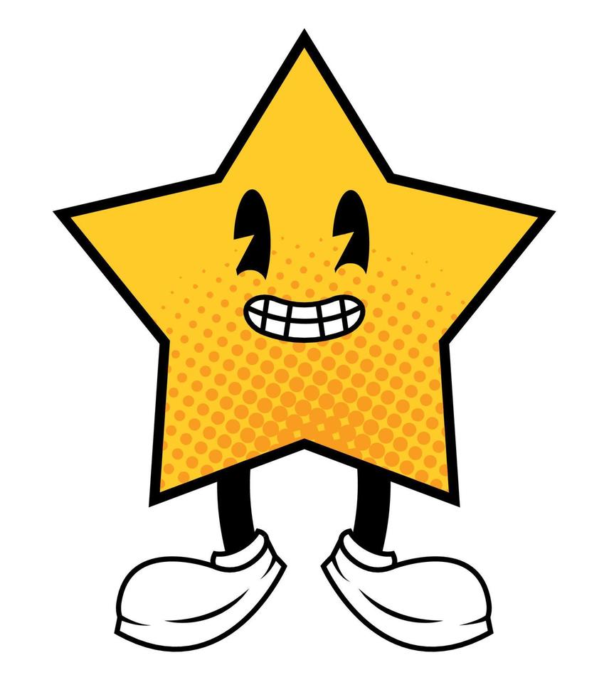 star standing cartoon vector