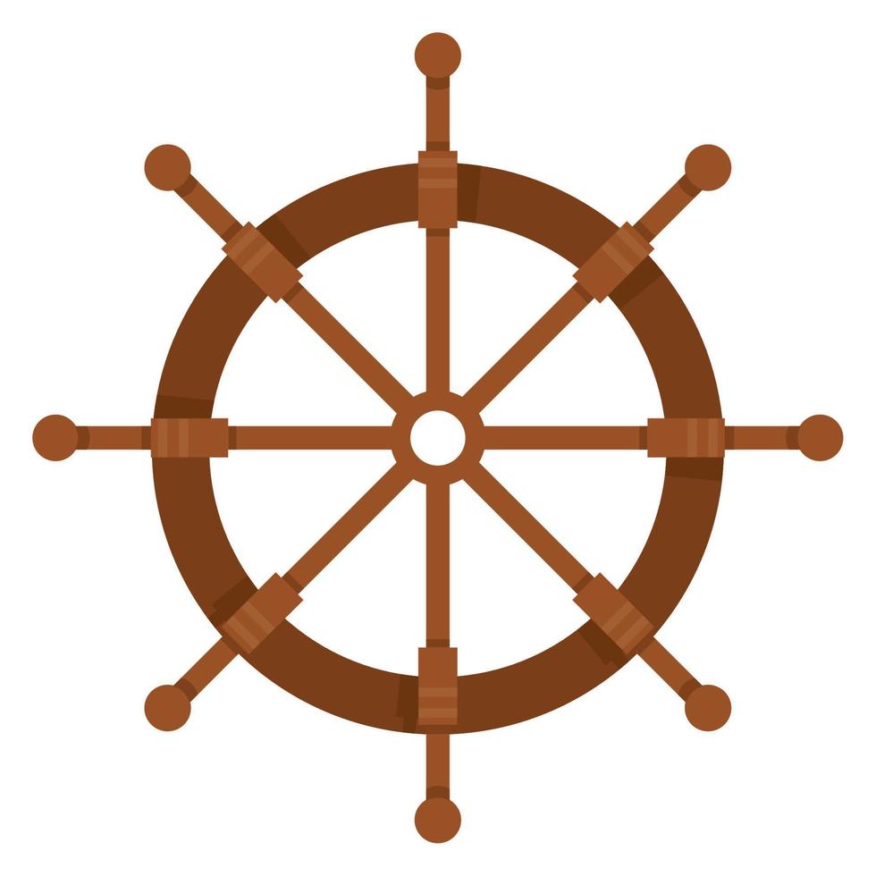 ship rudder wooden vector