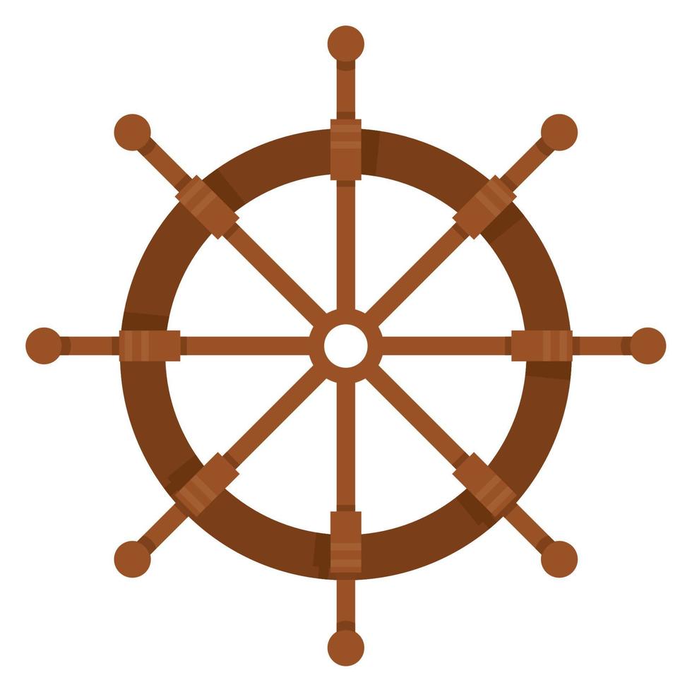 ship rudder wooden vector