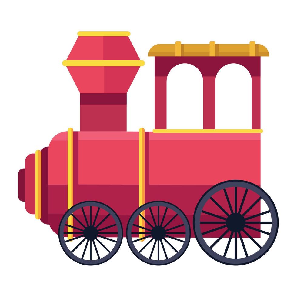 red train kids toy vector