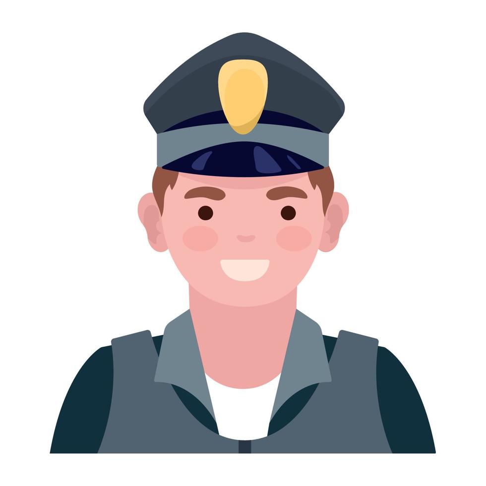 male police professional worker vector