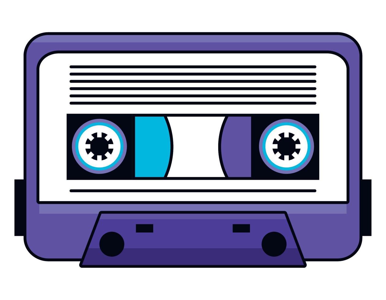 cassette retro device nostalgia vector