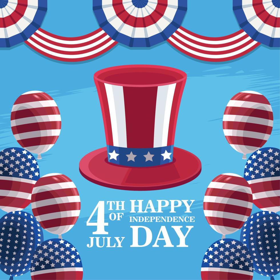 usa independence day template vector