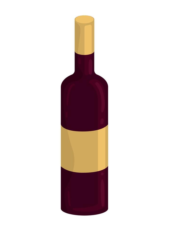 wine bottle drink vector