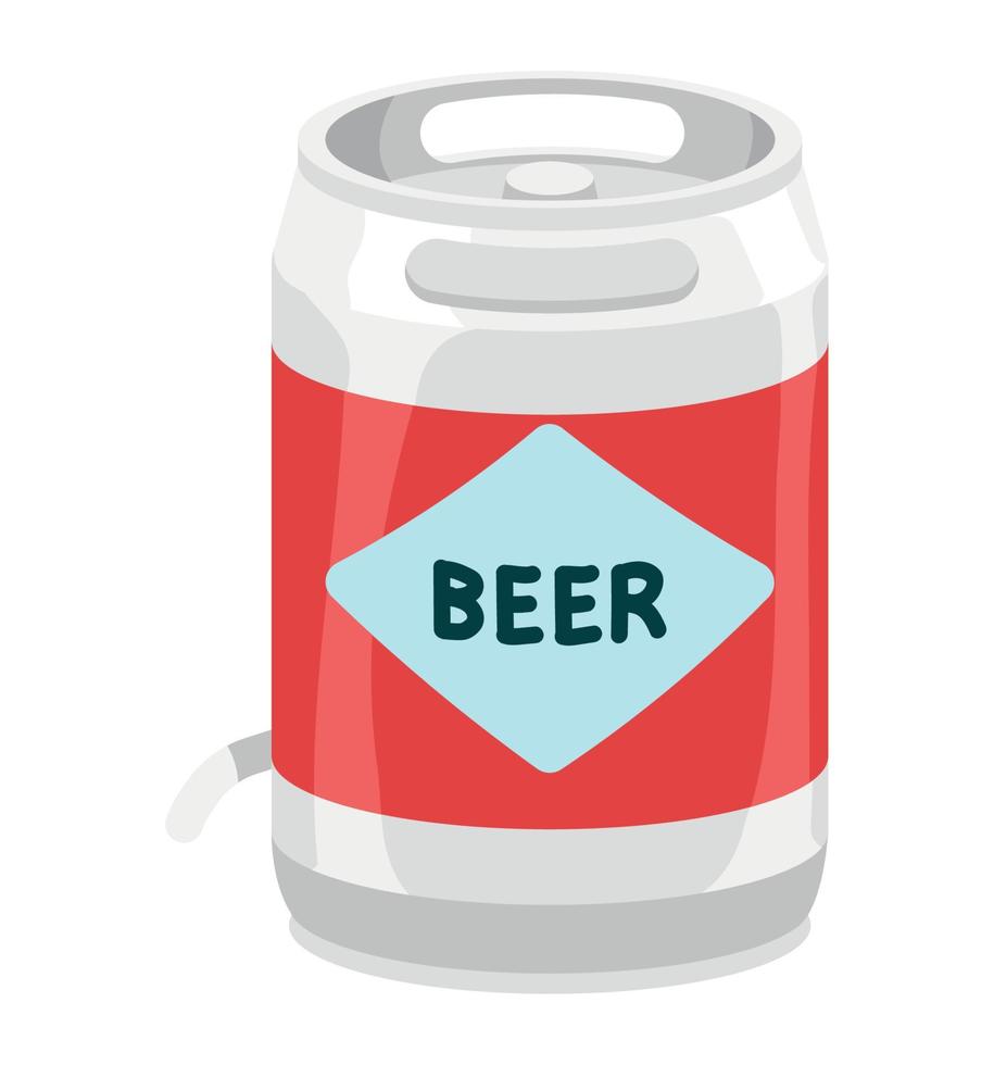 beer metal barrel vector