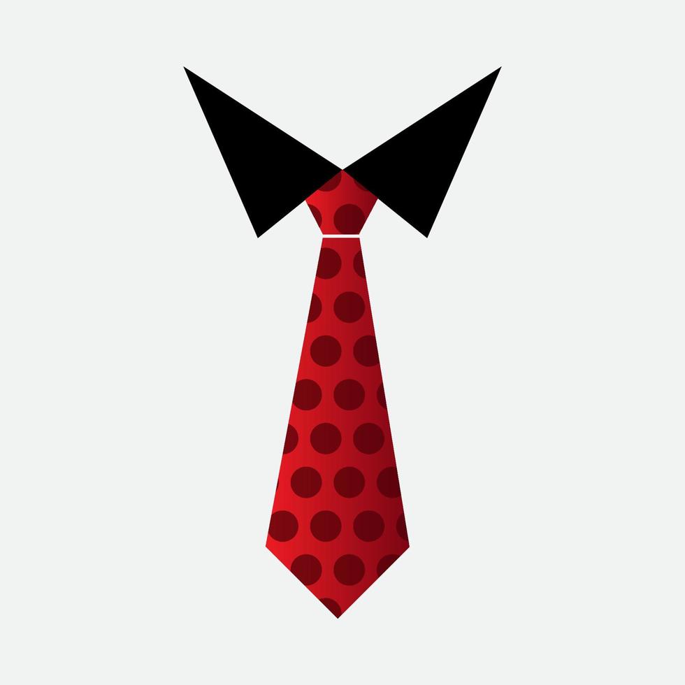 red volkadot business office tie logo icon vector illustration