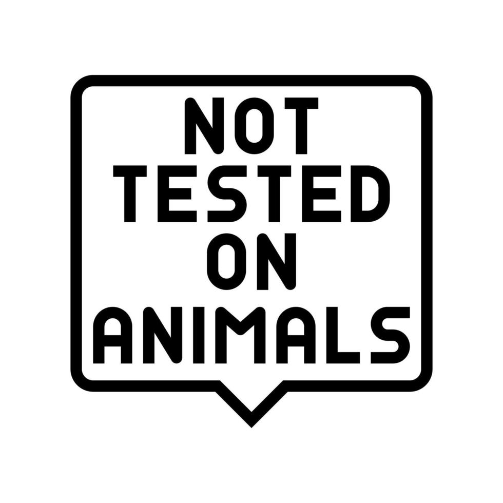 not tested on animals line icon vector illustration