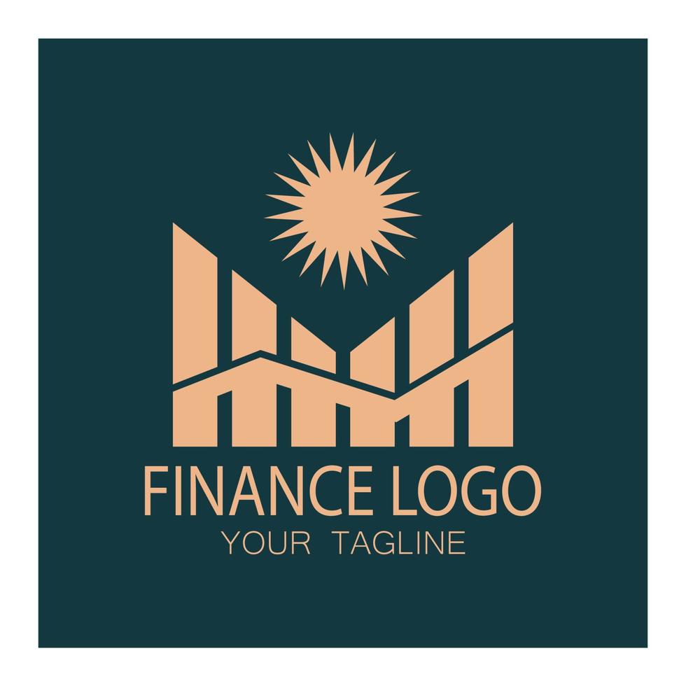 negocio finanzas y marketing logo vector ilustración plantilla icono diseño contabilidad financiera logo con moderno vector concepto