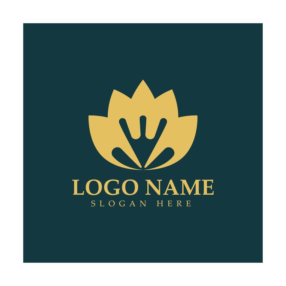 Flower logo vector illustration design icon template