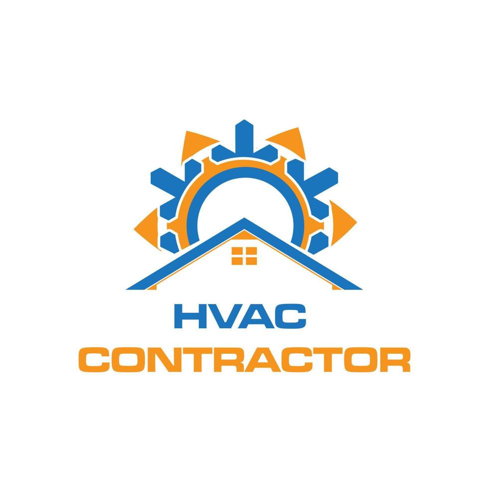 plantilla de logotipo de construcción hvac vector