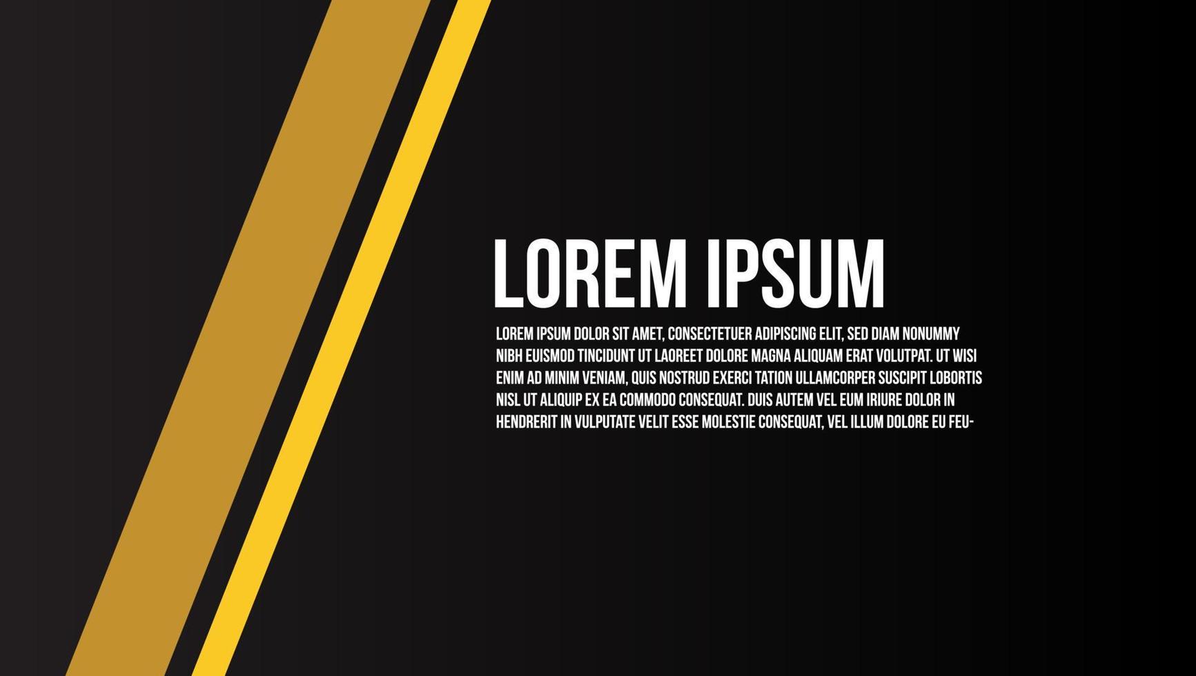 luxury black and gold simple background vector illustration with text