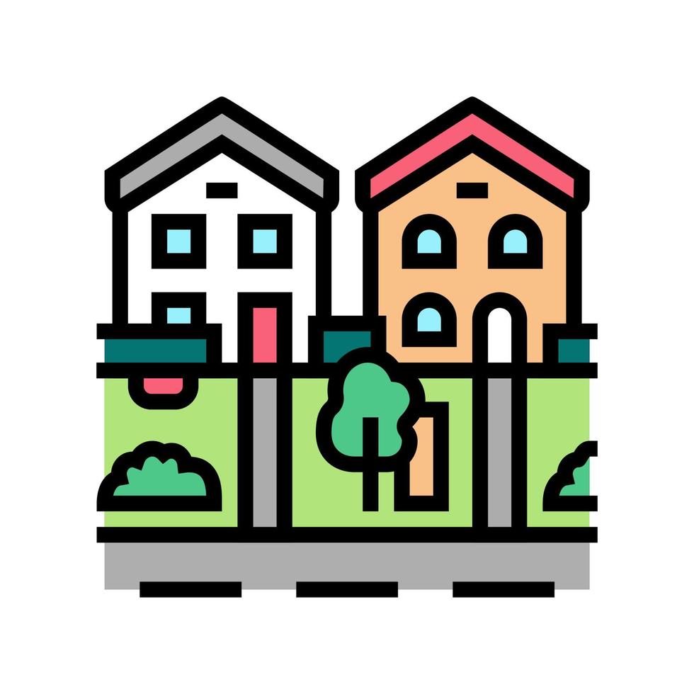 house gardening color icon vector illustration