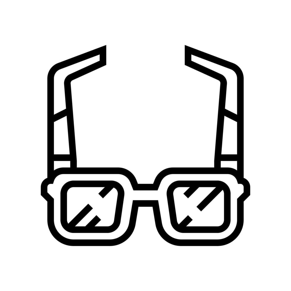 gafas de sol verano accesorio línea icono vector ilustración