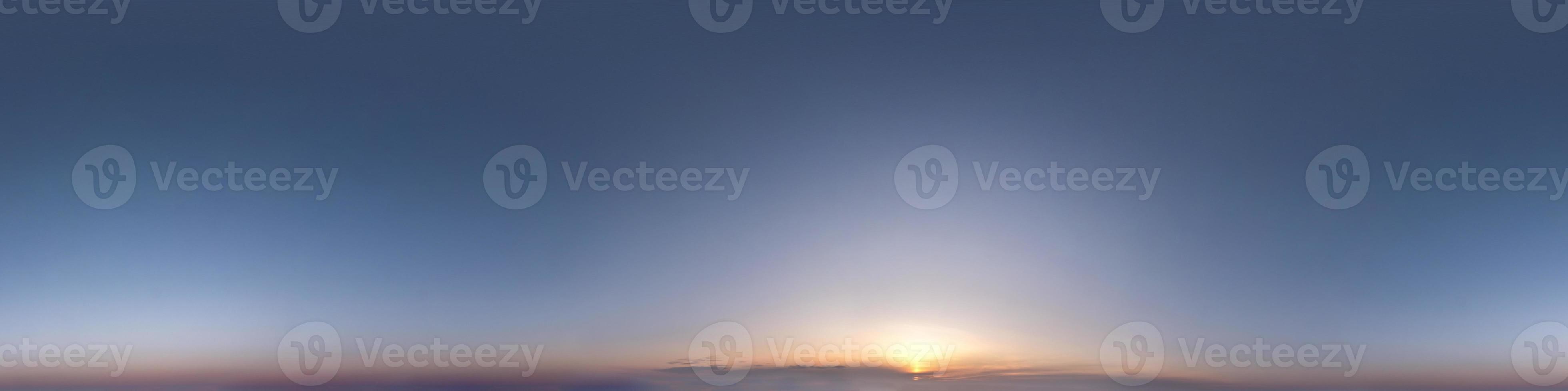 dark blue sky before sunset with beautiful awesome clouds. Seamless hdri panorama 360 degrees angle view with zenith for use in graphics or game development as sky dome or edit drone shot photo