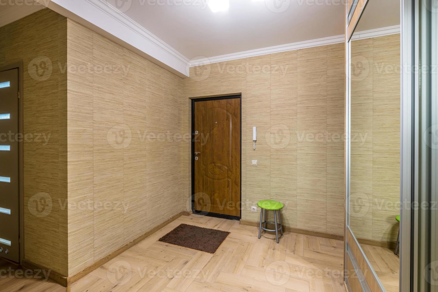 door in modern entrance hall of corridor in expensive apartments photo