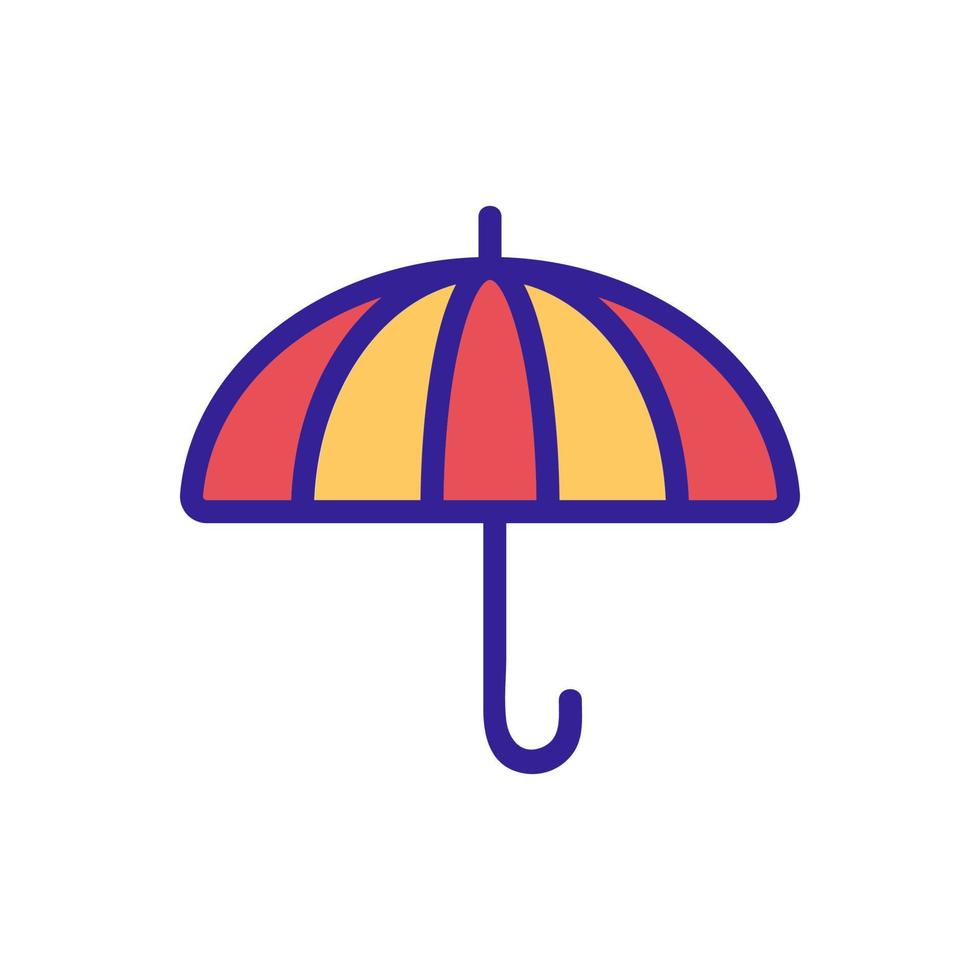 large umbrella icon vector outline illustration