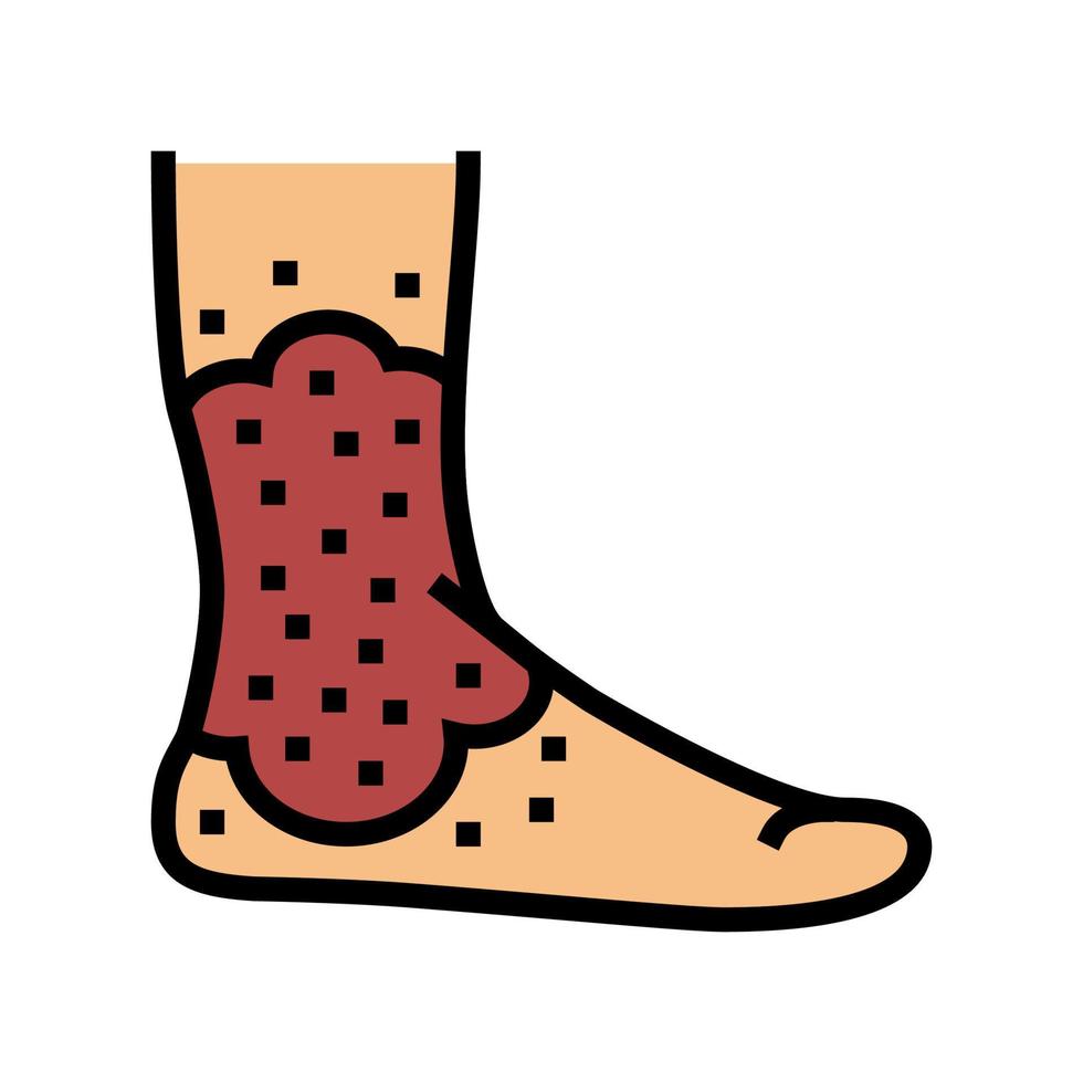 stasis dermatitis color icon vector illustration