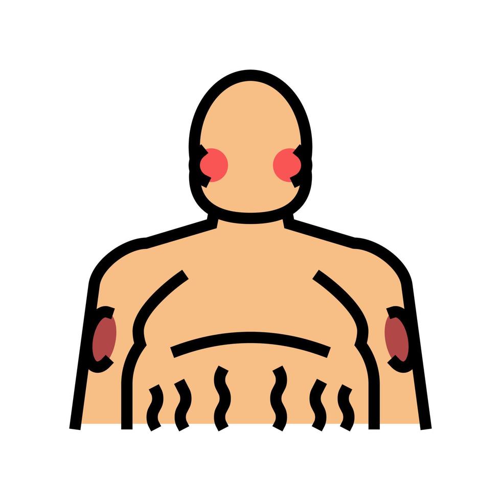 cushing disease endocrinology color icon vector illustration