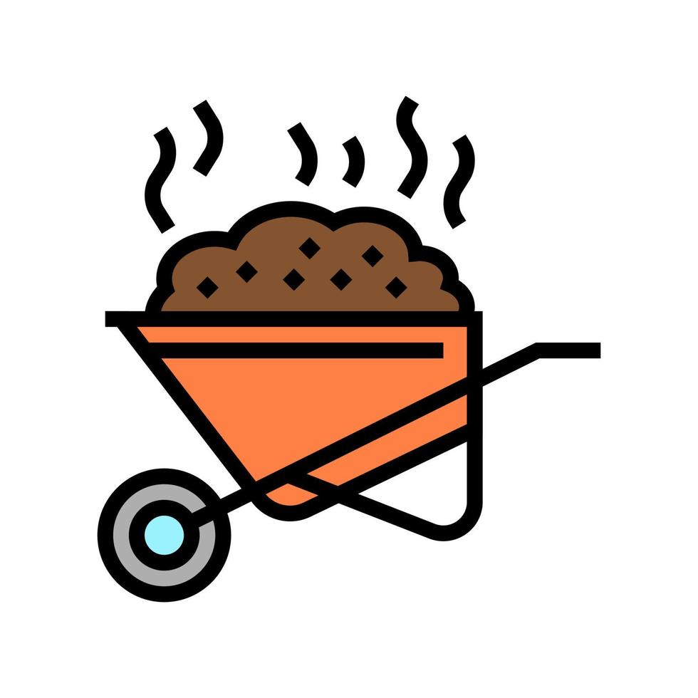 compost for gardening color icon vector illustration